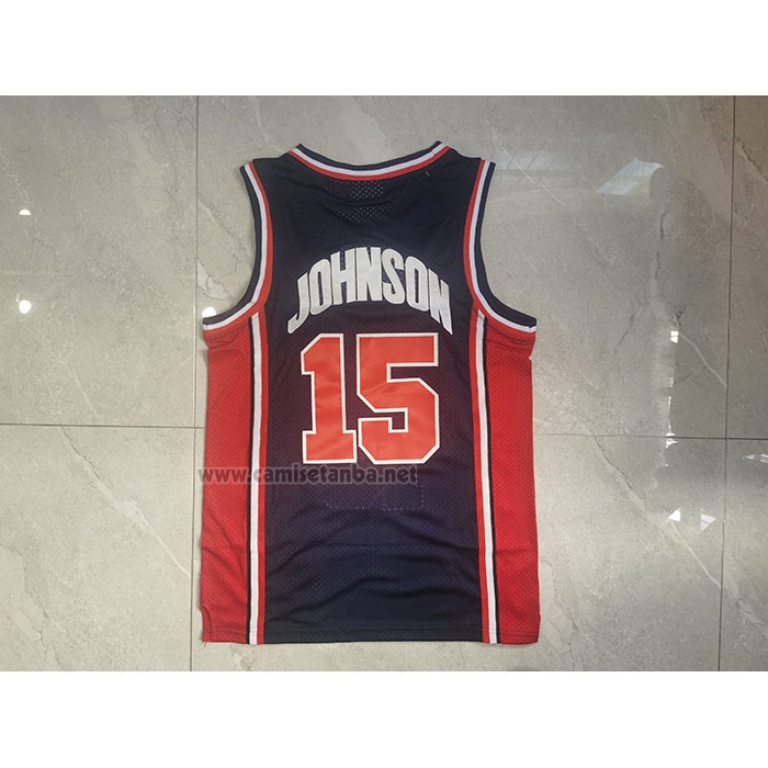 Camiseta USA 1992 James Johnson #15 Azul
